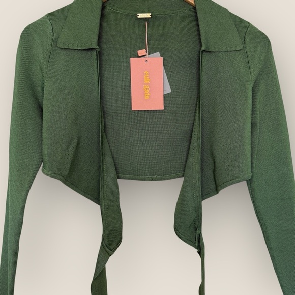 Cult Gaia | Tory Knit Top | Size S | Basil - Picture 3 of 13